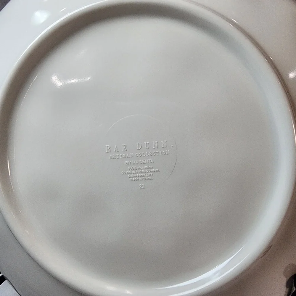 Rae Dunn Artisan Collection By Magenta 22 HAPPY CAMPER 8 INCH PLATE